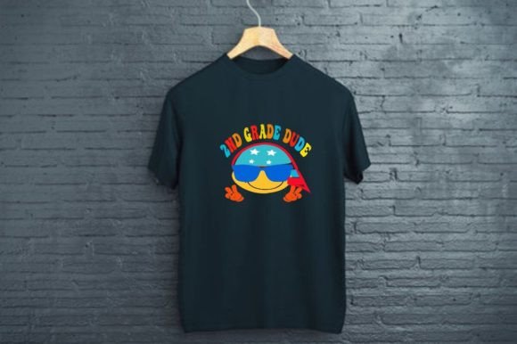 2nd Grade Dude Back to School Retro Graphics