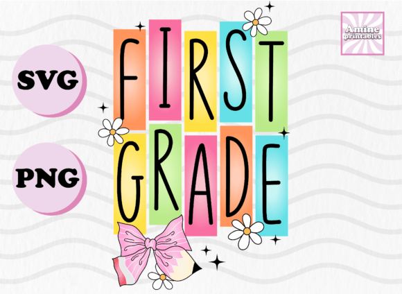 Back to School 1st Grade Pencil Coquette Graphics