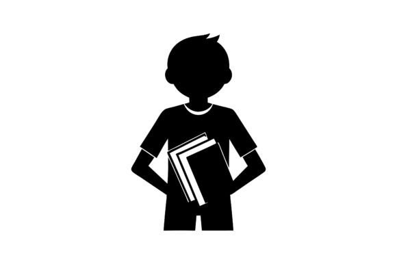 Back to School Logo Silhouette Graphics for Print Templates