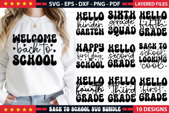 Back To School Saying SVG Bundle for Graphics and Crafts