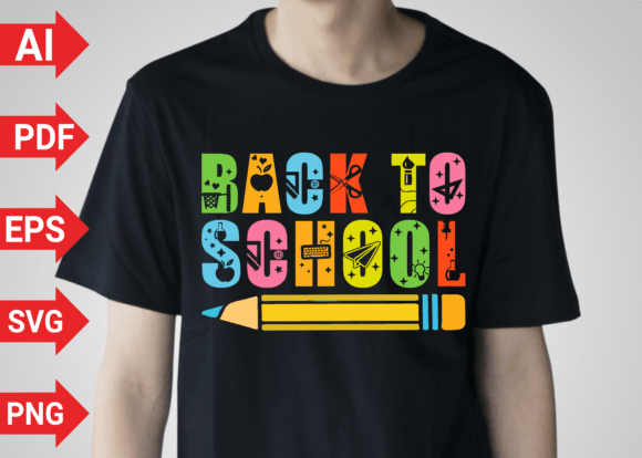 Back to School Teacher Kid Design Graphics for T-Shirt Campaigns