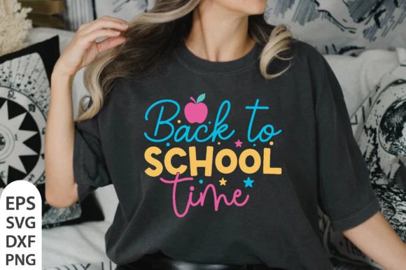 Back to School Time SVG Cut File for Graphics and T-Shirt Designs