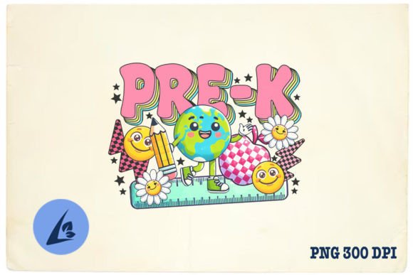 Groovy Pre-K Back to School Graphics for Crafts