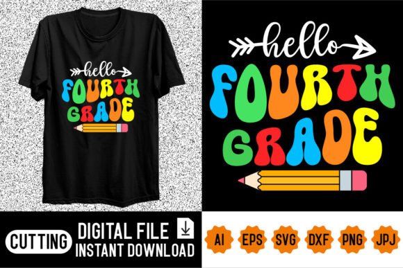 Hello Fourth Grade Back to School Graphics