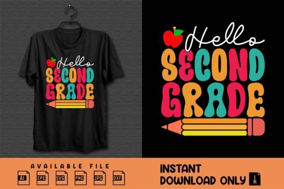 Hello Second Grade Back to School Graphics