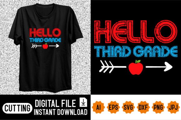 Hello Third Grade Back to School Graphics