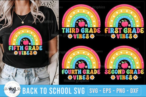 Retro Groovy Back to School SVG Bundle