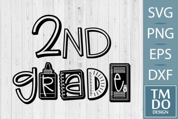 Second Grade, 2nd Grade, Back to School Graphics for Crafts